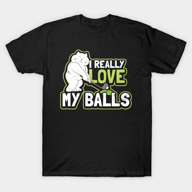 Papa Golf Shirt | Really Love My Balls Cat Gift T-Shirt by Gawkclothing